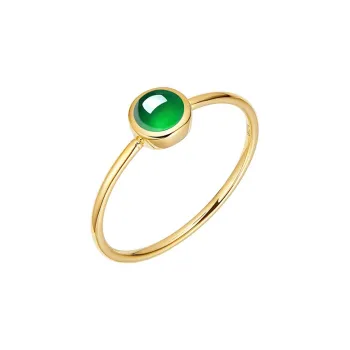 Princess Cui Ice Glutinous 18K Gold Jadeite Ring Women's