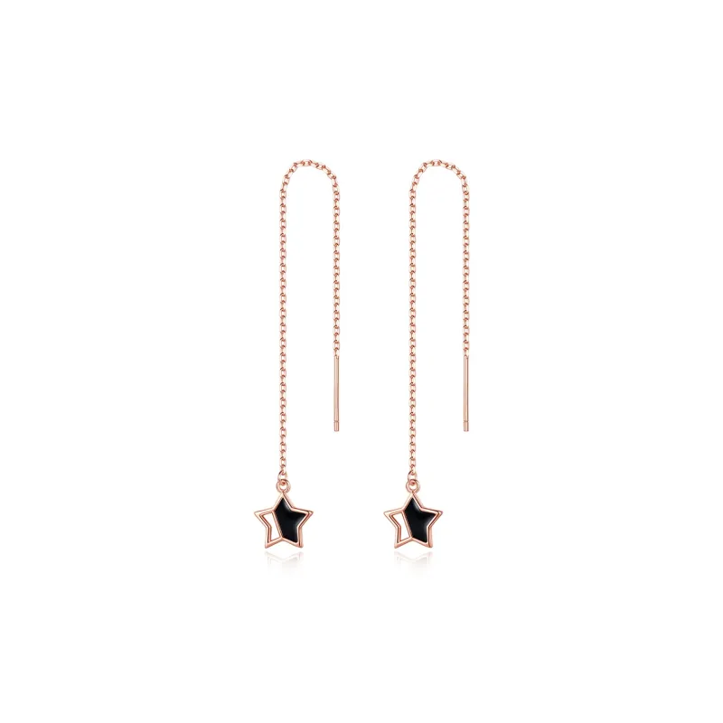 EMLEY S925 Silver Drop Earrings Women's Rose Gold-0