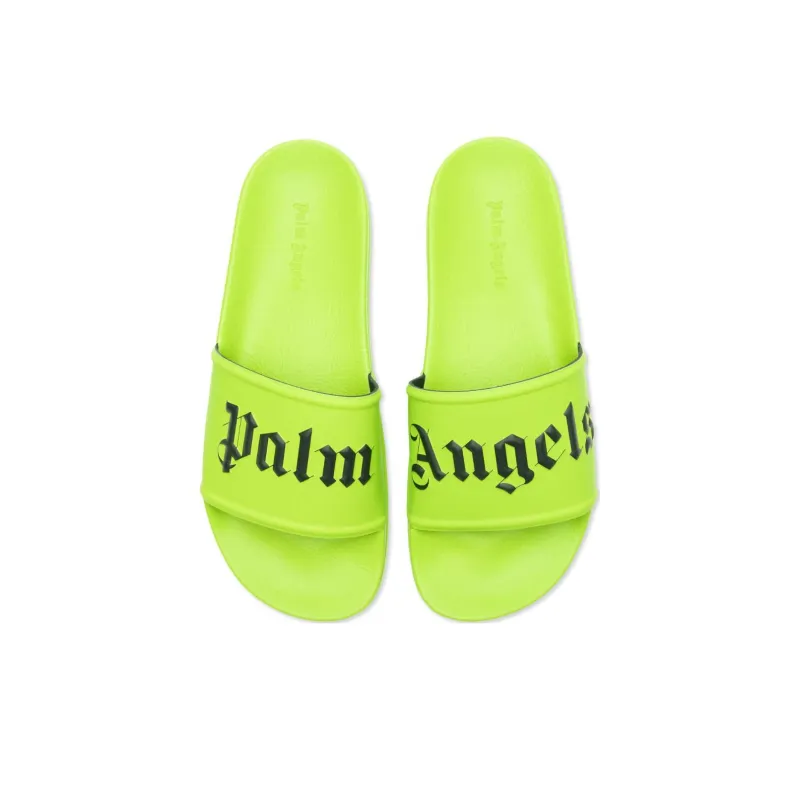 PALM ANGELS One Strap Slippers Men's Green-2