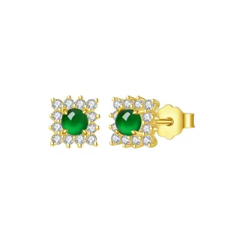 Princess Cui Ice Type Jadeite Stud Earrings Women's