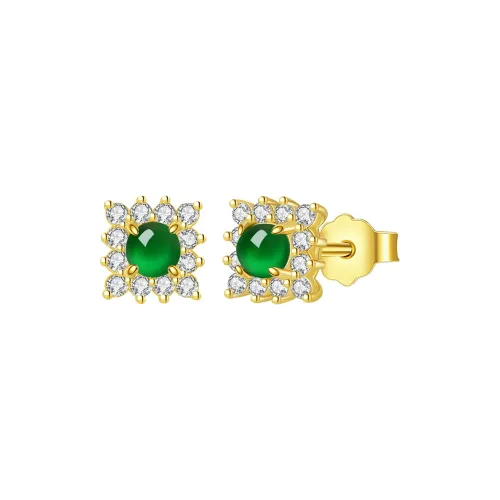 Princess Cui Ice Type Jadeite Stud Earrings Women's