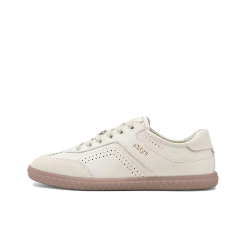 FENDI Low Top Skateboard Shoes Women's White-0