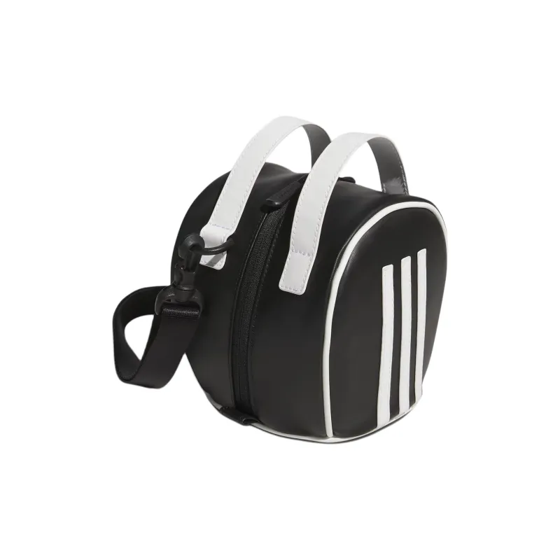Adidas Polyurethane Artificial Leather Shoulder Bag Crossbody Bag Handbag Women's Black & White-2