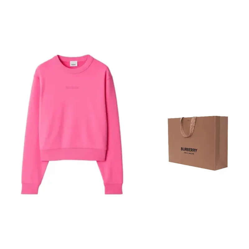 Burberry SS24 Sweatshirt Women's Bubble Gum Pink Red-2