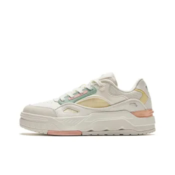 Anta Anti Slip Wear Resistant Low Top Skateboard Shoes Women's White Multicolor