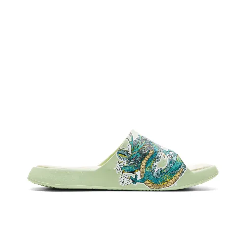 PEAK Guochuang Series Slide Slippers Men Pea Sprout Green