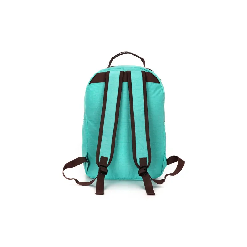 SUISSEWIN Polyester Students' Laptop Backpack Regular Unisex Green/Black/Rose Red-2
