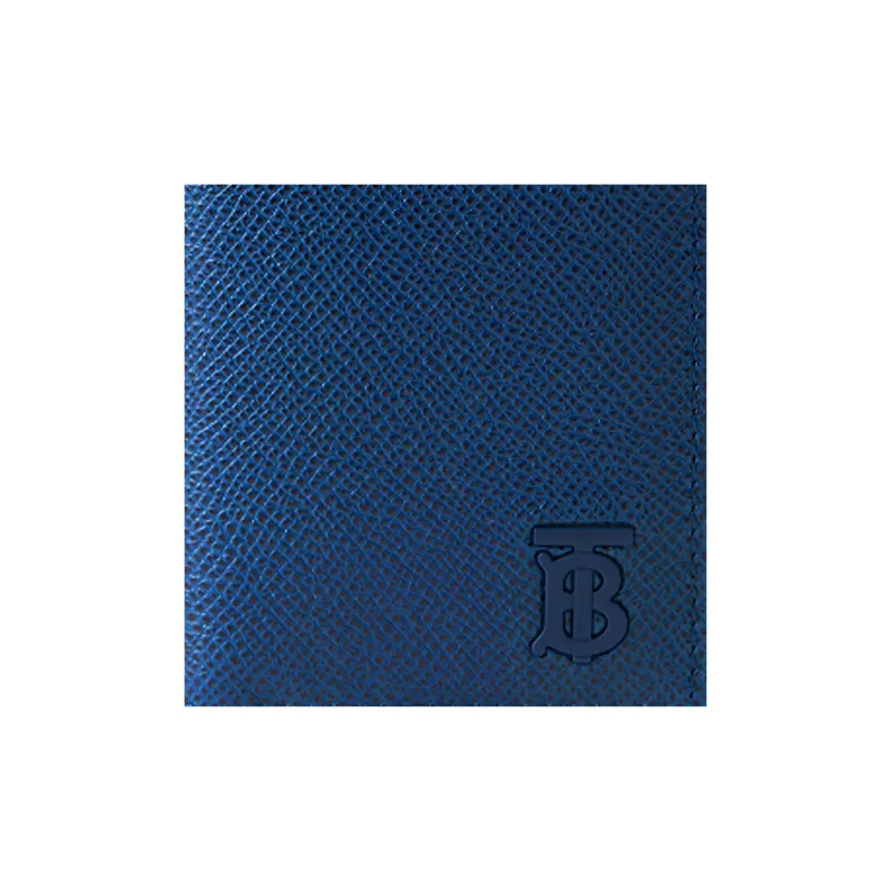 Burberry Cow Leather Wallet Men's Blue-7