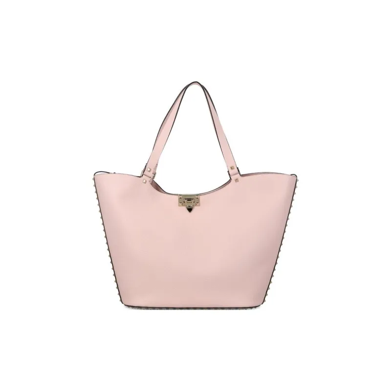 Valentino Calfskin Tote Bag Shopping Bag Handbag Women's Pink-0