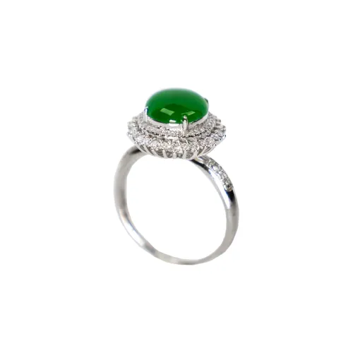 Green waves Jadeite Rings Women's