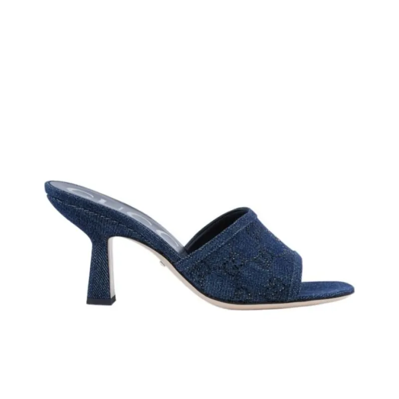 GUCCI Slide Slippers Women's Blue-1