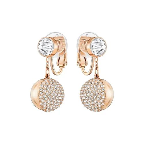 Swarovski Clip-On Earrings Women's Rose Gold