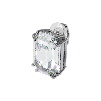 Swarovski 925 Sterling Silver Clip On Earrings Women's White