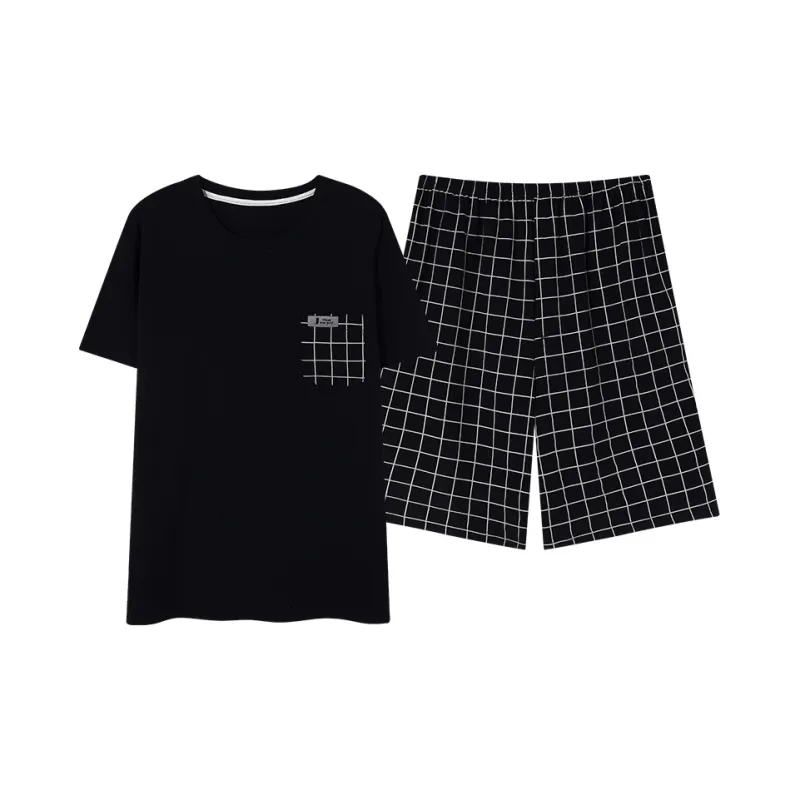 Follow The United States Pajama Set Men's Black-0