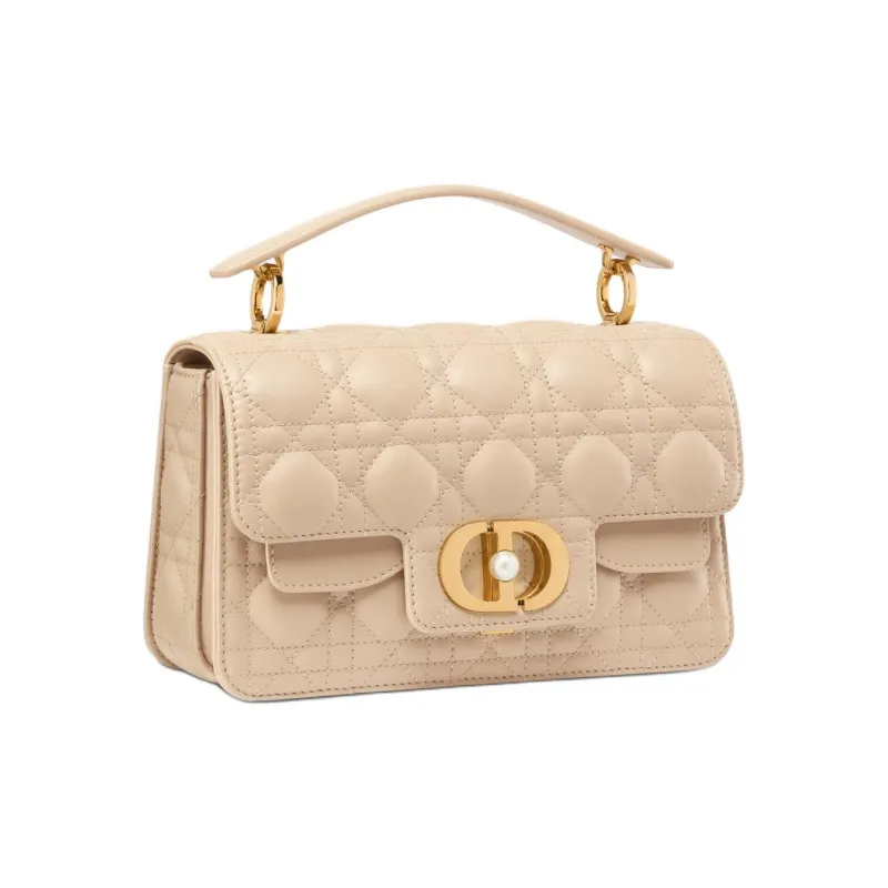 DIOR Cow Leather Shoulder Bag Crossbody Bag Handbag Small Size Women's Rouge Beige-1