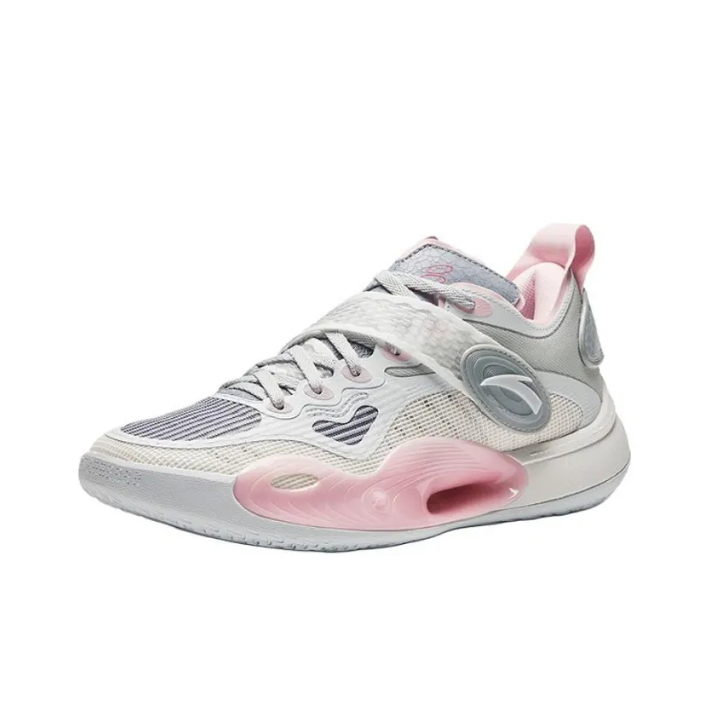 Anta Splash 6 Cushioned Slip Resistant Low Top Basketball Shoes Men's White Gray-1