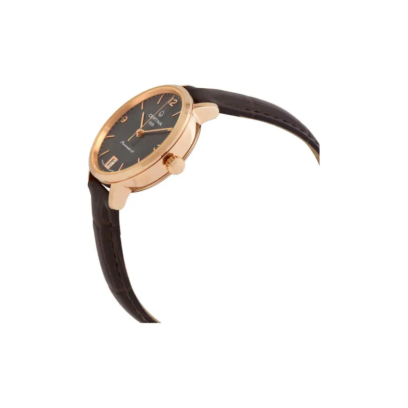 CERTINA Camaro Collection Mechanical Movement Women's Watch Watch 31mm Black Dial Stainless Steel Case Leather Strap-1