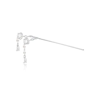 Jodie＆Kevin Hairpins Women's Bilateral Flower Development Hairpin Silver