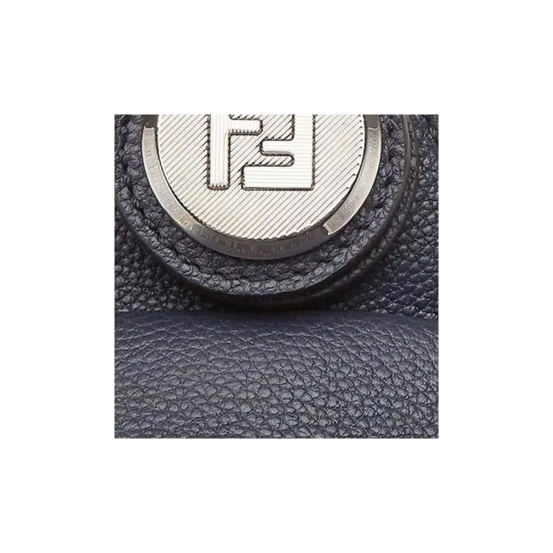 FENDI Calfskin Backpack Small Size Men's Blue-3
