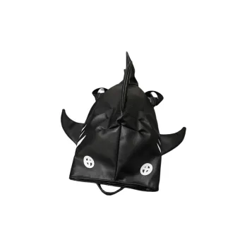 TINYAT PU Leather Backpack Large Size Unisex Black/White