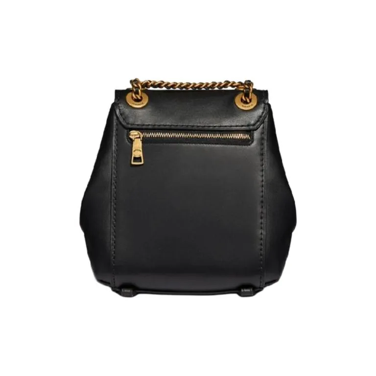 COACH Parker Cow Leather Backpack Mini Women's Black-4