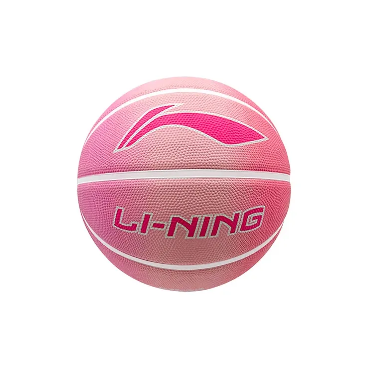 LiNing Rubber Basketball Pink Size 5 Training Unisex-1