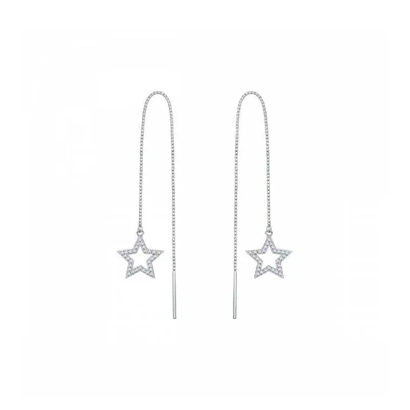 GIMK 925 Sterling Silver Drop Earrings Women's-0