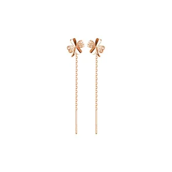 CHIC ZONE 925 Sterling Silver Zircon Drop Earrings Women's
