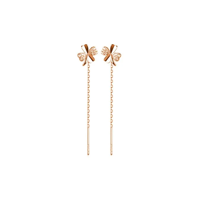 CHIC ZONE 925 Sterling Silver Zircon Drop Earrings Women's-0