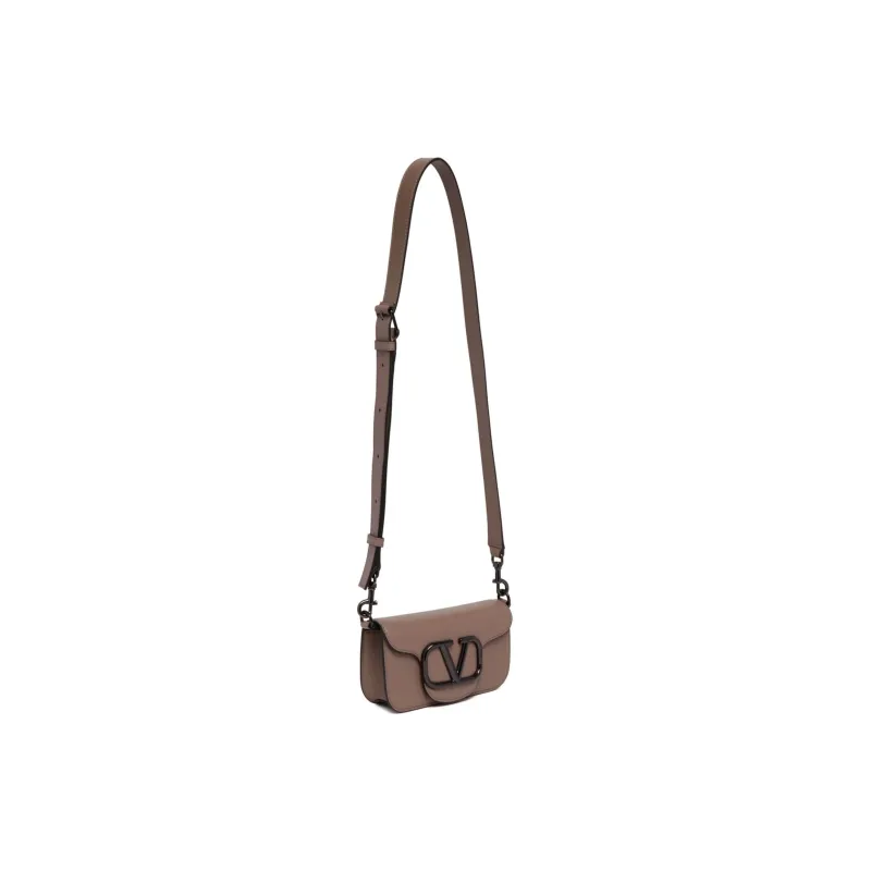 Valentino Leather Shoulder Bag Crossbody Bag Mini Men's Gray-2