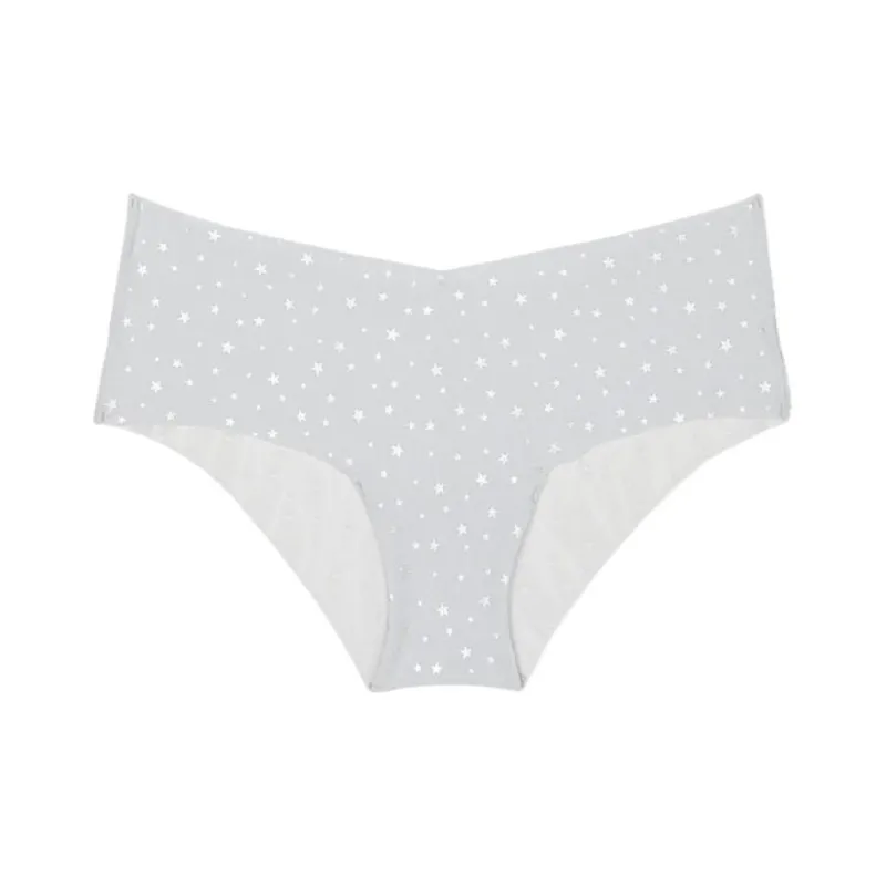 VICTORIA'S SECRET Underpants Women's 1 Pack Light Gray Stars Print-0