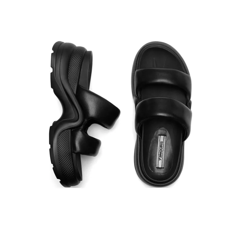 73Hours Slide Slippers Women's Black/Ecru-3