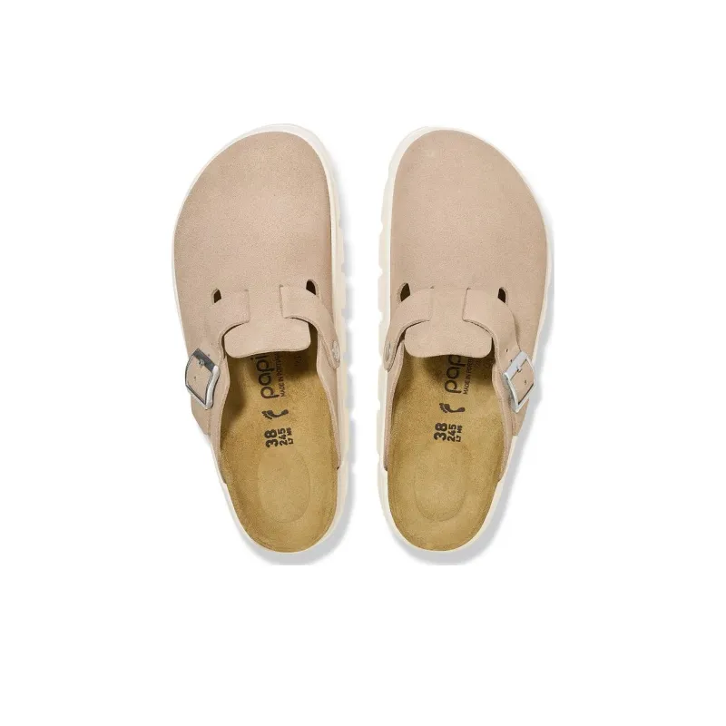 Birkenstock Boston Chunky Suede Warm Sand Narrow Women's-4