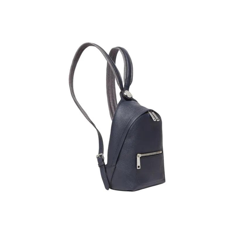 FENDI Calfskin Backpack Small Size Men's Blue-1