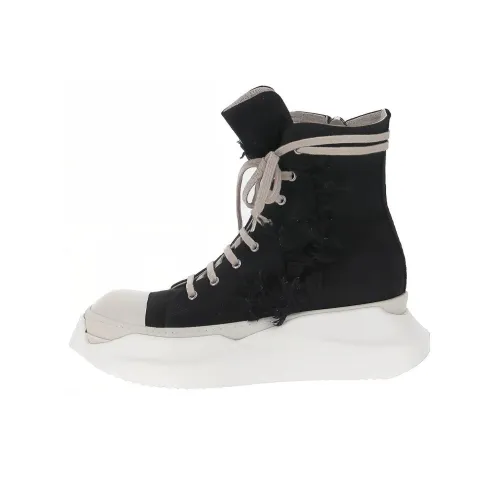 Rick Owens DRKSHDW Skateboard Shoes Men High-Top Black/White