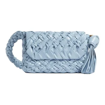 Bottega Veneta KALIMERO Cow Leather Handbag Shoulder Bag Women's Ice Blue