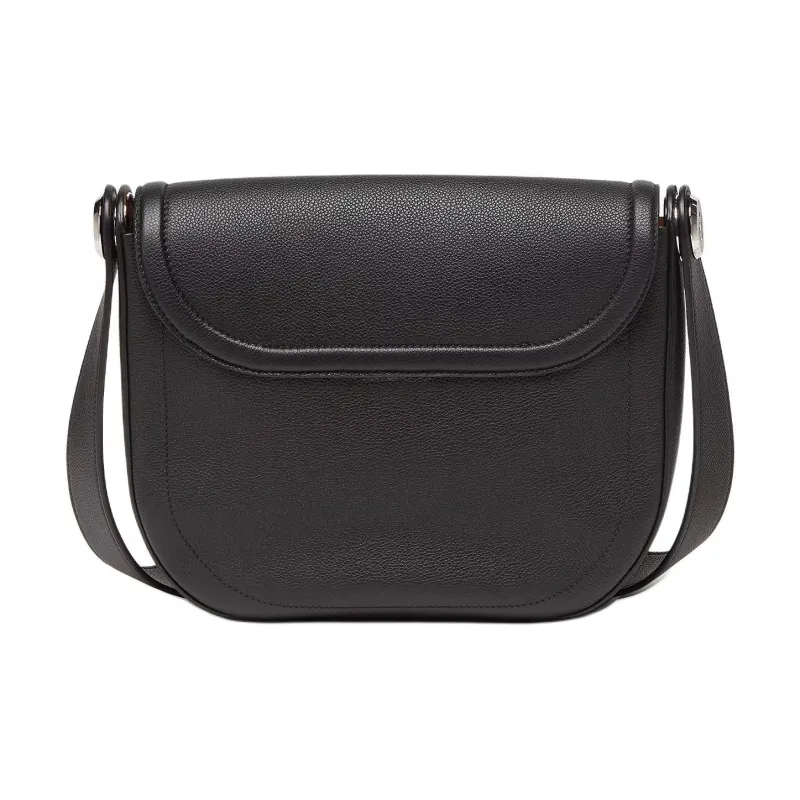 FENDI ROMA Calfskin Messenger Bag Shoulder Bag Crossbody Bag Men's Black-2