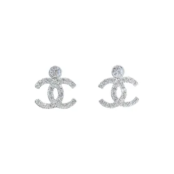 CHANEL Clip on Clip On Earrings Women's Silver