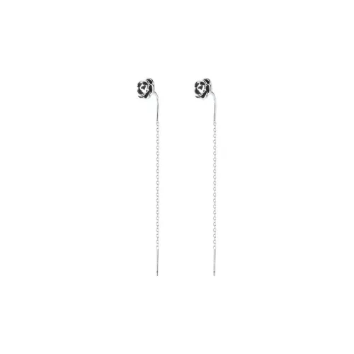 MISS TOOYA S999 Silver Drop Earrings Women's