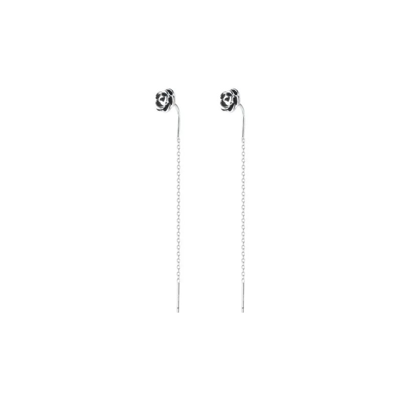 MISS TOOYA S999 Silver Drop Earrings Women's-0