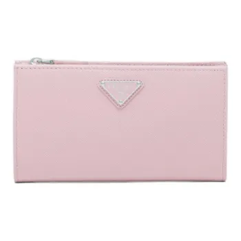 PRADA Saffiano Leather Wallet Large Size Women's Pink