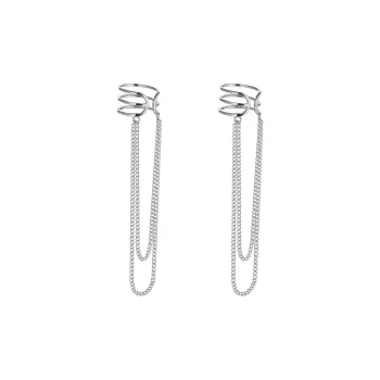 PIARA Clip On Earrings Women's Silver