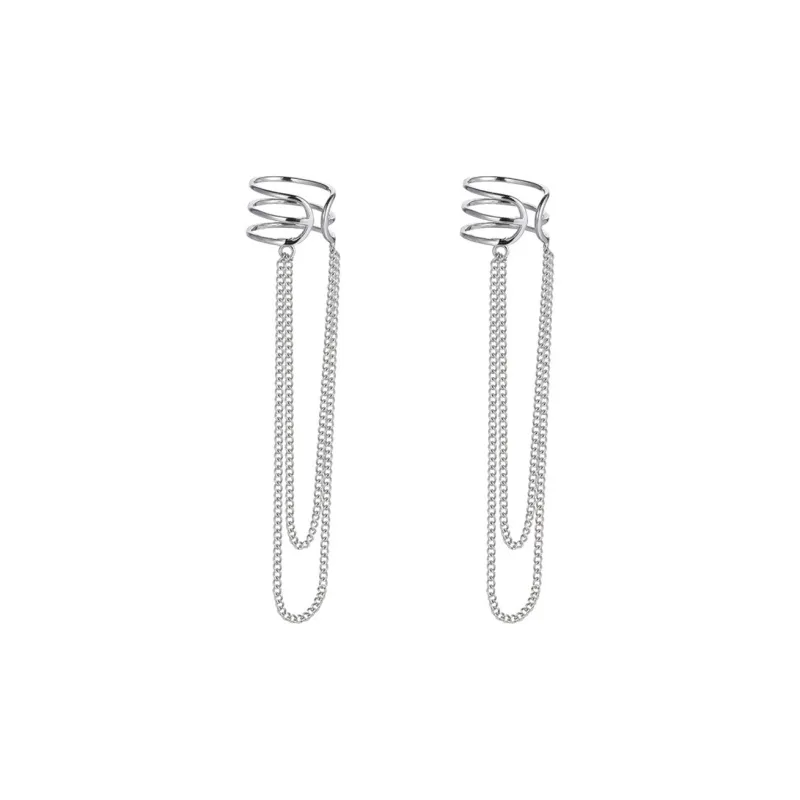 PIARA Clip On Earrings Women's Silver-0