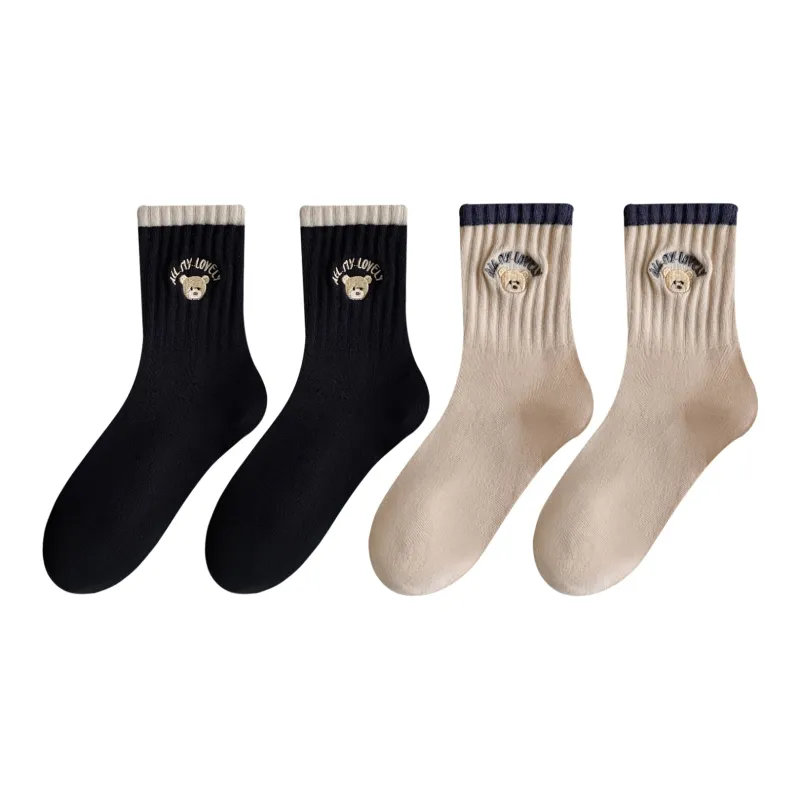 XXLLG Mid Calf Socks Women's 4 Pack-5
