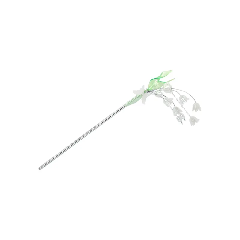AGOVSKI Hairpins Women's Butterfly Lily Of The Valley Tassel Hairpin-0