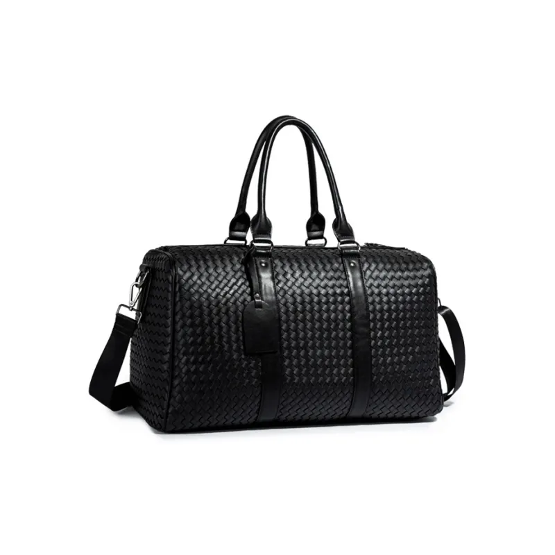 CMLZIUA PU Gym Bag Large Size Unisex Black-1