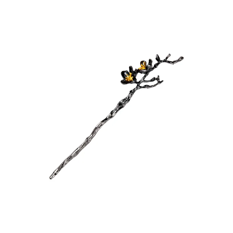 AGOVSKI Silver Gunmetal Black Hairpins Women's-0