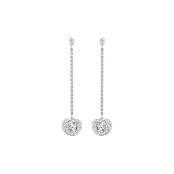 Swarovski Generation Drop Earrings Women's Silver