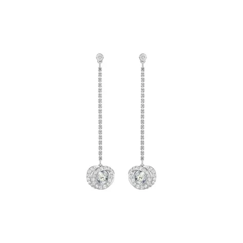 Swarovski Drop Earrings Women's Silver