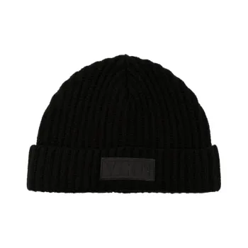 Valentino Virgin Wool Beanies Men's Black